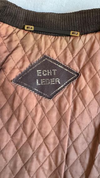 CHAQUETA VINTAGE PIEL MARRON HOMBRE M