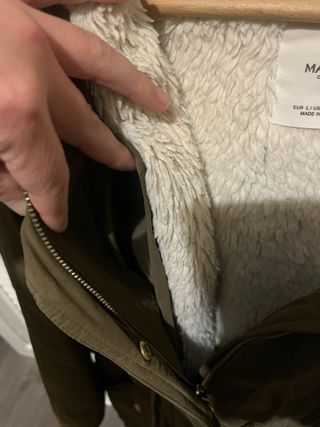 Parka Mango Verde Oliva Mujer