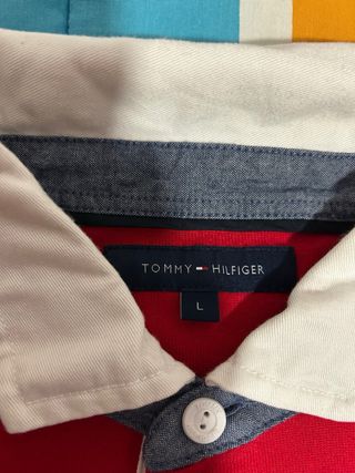 Polo manga larga Tommy Hilfiger rojo