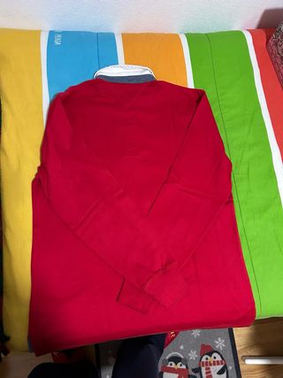 Polo manga larga Tommy Hilfiger rojo