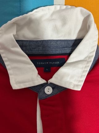Polo manga larga Tommy Hilfiger rojo