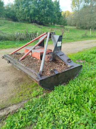 Desbrozadora de dos rotores para tractor