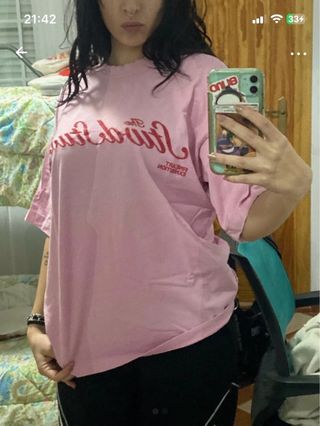 Camiseta rosa Bershka