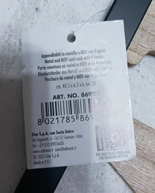 Appendiabiti HOME in legno e metallo