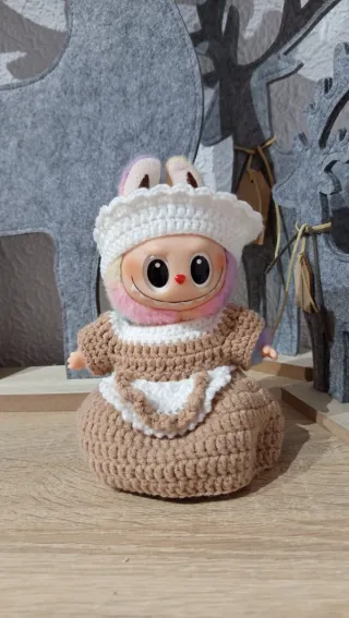 Traje de sirvienta para Labubu