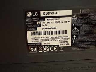 TV LG 43'' pulgadas 43UQ75006LF