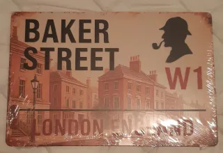 Lote 6 Carteles Metal Sherlock Holmes Baker Street
