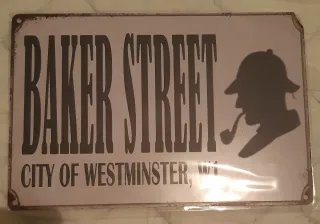 Lote 6 Carteles Metal Sherlock Holmes Baker Street
