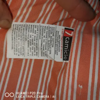 Camisa 7Camicie Rayas Naranja y Blanca Hombre