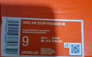 Nike Pegasus Zapatillas Negras y Amarillas