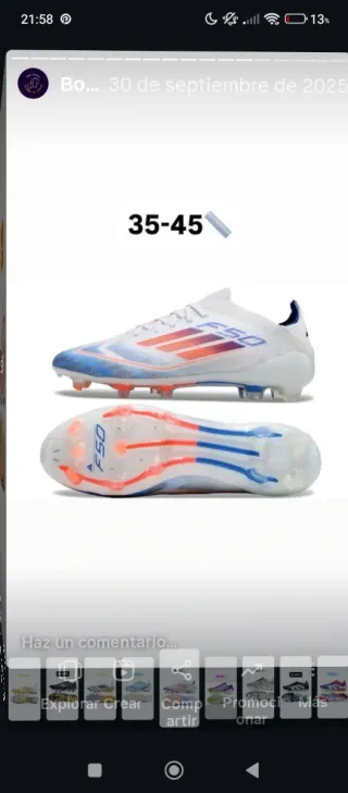 Botas de fútbol Talla 45