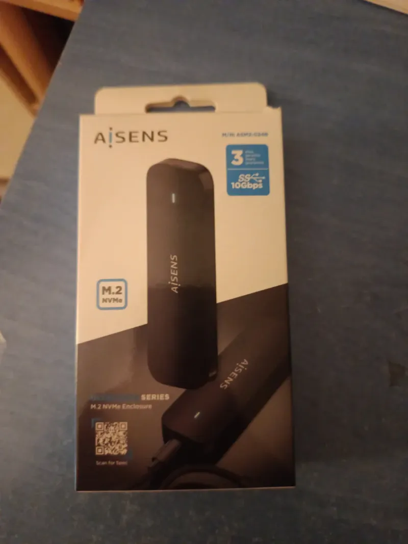 AiSens M.2 NVMe Enclosure 10Gbps soporte disco dur afbeelding 3