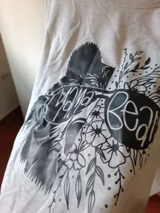 Camiseta manga larga gris Mama Bear