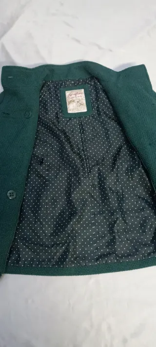 Chaqueta verde de tela