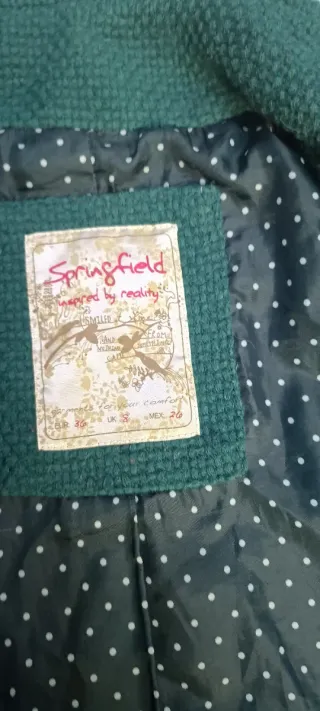 Chaqueta verde de tela