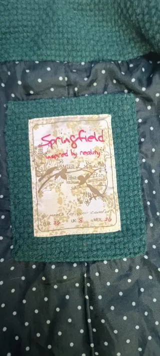 Chaqueta verde de tela