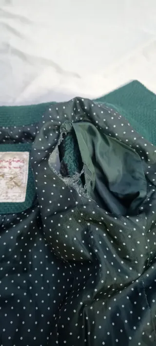 Chaqueta verde de tela