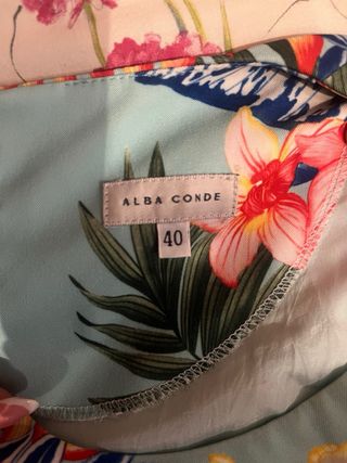 Vestido sin manga estampado tropical