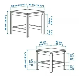 Mesas de centro apilables Ikea Havsta