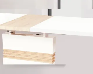 Mesa Comedor Extensible Blanca y Madera