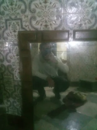 Dos Espejo antiguo madera y cristal