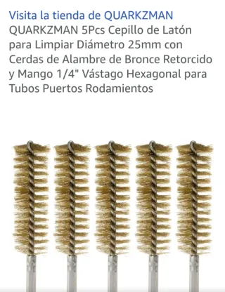 5 Cepillos Latón QUARKZMAN 25mm
