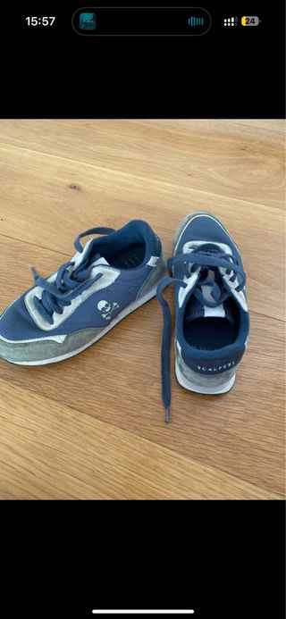 Zapatos Scalpers azules y verde oliva