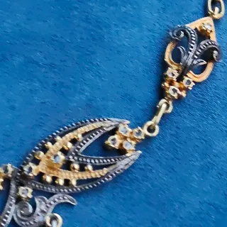 Gargantilla Plata de ley Envejecida y Chapada