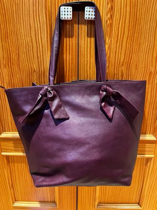 Bolso Pierre Cardin Piel Burdeos