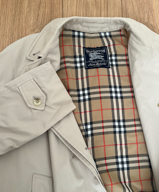 Gabardina Trench Burberrys Beige Clásica Tartán