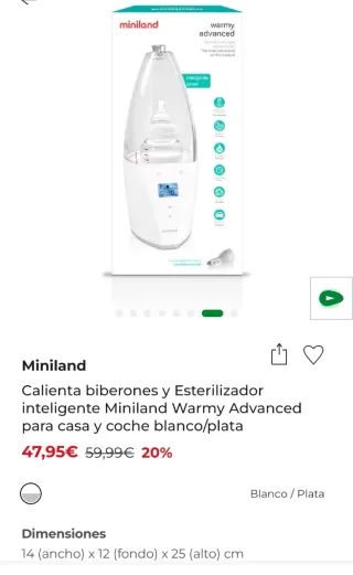 CALIENTA BIBERONES MINILAND