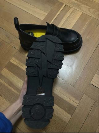 Mocasines Buffalo plataforma veganos negros