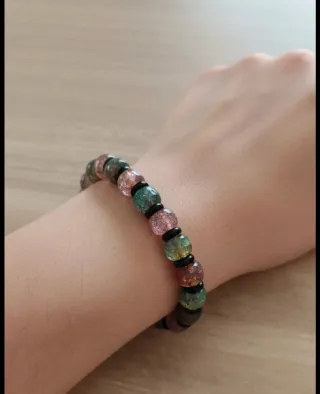 Bracciale in vetro elastico