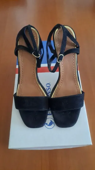 Sandalias El Ganso Negras Tacón