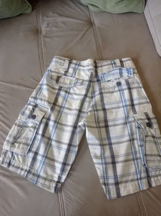 Pantalón corto de cuadros para hombre