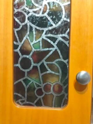 Mueble de baño madera y cristal