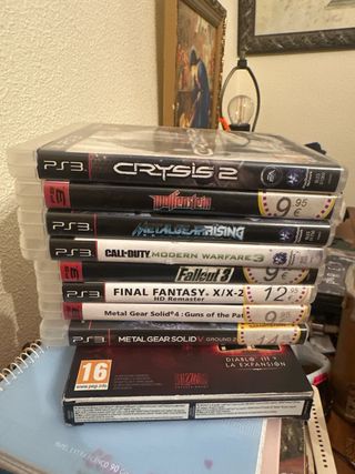 Lote 6 Juegos PS3: Wolfenstein, MGS, Fallout 3, et