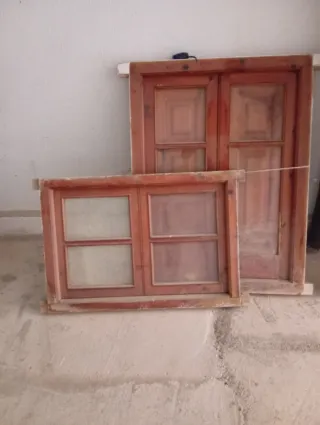 Ventanas de madera antigua