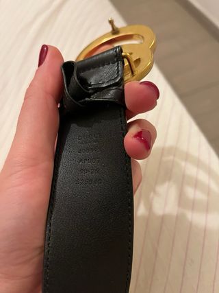 Cintura Gucci Doppia G Oro Nero