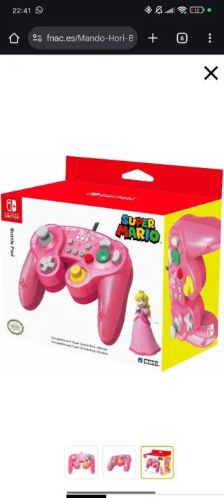 Mando Hori Princesa Peach Switch