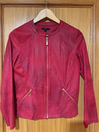 Cazadora Piel Mujer Roja