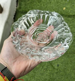 Cenicero de cristal vintage