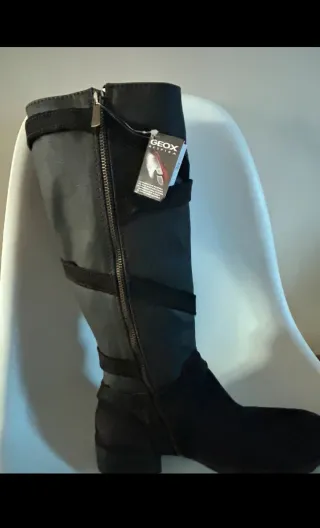 Botas Geox Piel Negras Altas Talla 41