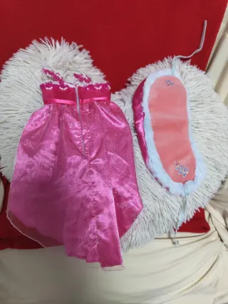 Conjunto Nancy Vestido y Antifaz Rosa