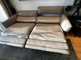 Sofá de piel Natuzzi Beige