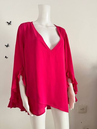 Blusa rosa elegante talla XXL