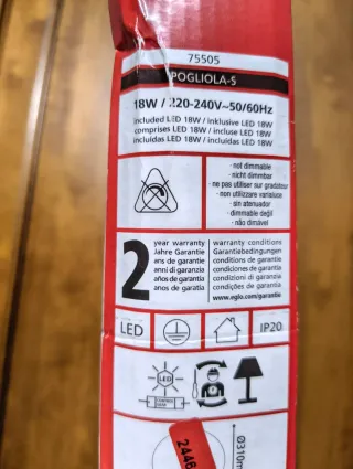 Lampada soffitto LED EGLO 1900 Lumen 4000K