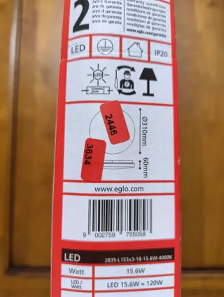 Lampada soffitto LED EGLO 1900 Lumen 4000K