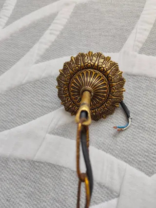 Lámpara de techo de bronce y cristal