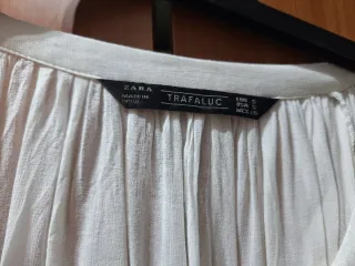 Blusa Zara blanca manga larga